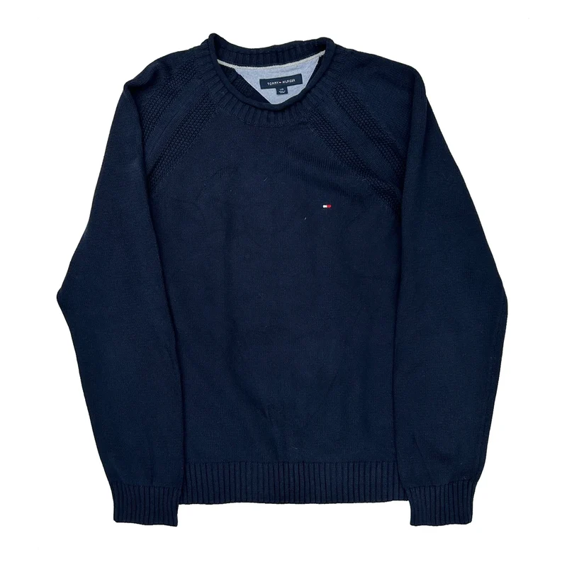 Tommy Hilfiger Sweater - Large Navy Cotton