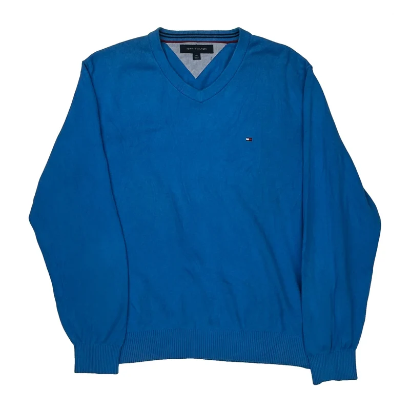 Tommy Hilfiger Sweater - Large Blue Cotton
