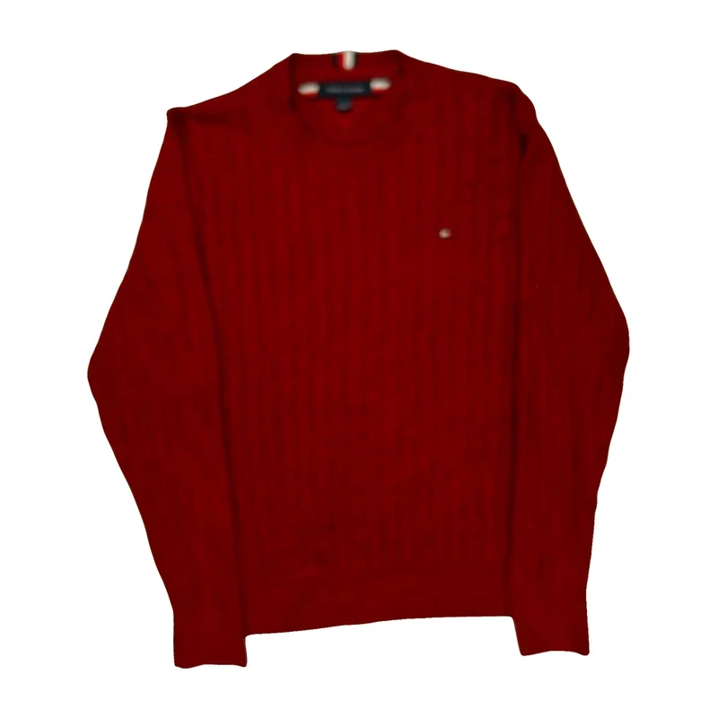 Tommy Hilfiger Sweater - Medium Red Cotton