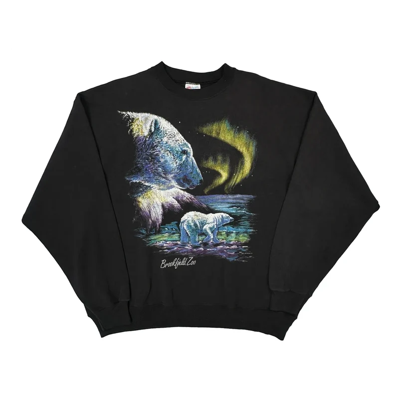 Hanes Graphic Sweatshirt - 2XL Black Cotton