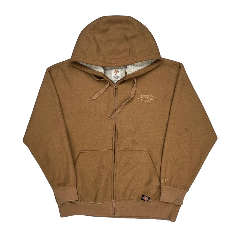 Dickies Hoodie - XL Brown Cotton Blend