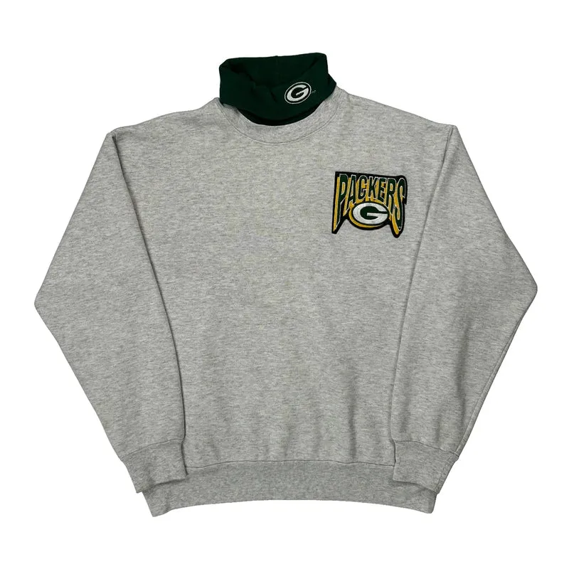 Packers Majestic Made In USA Sweatshirt - Large Grey Cotton