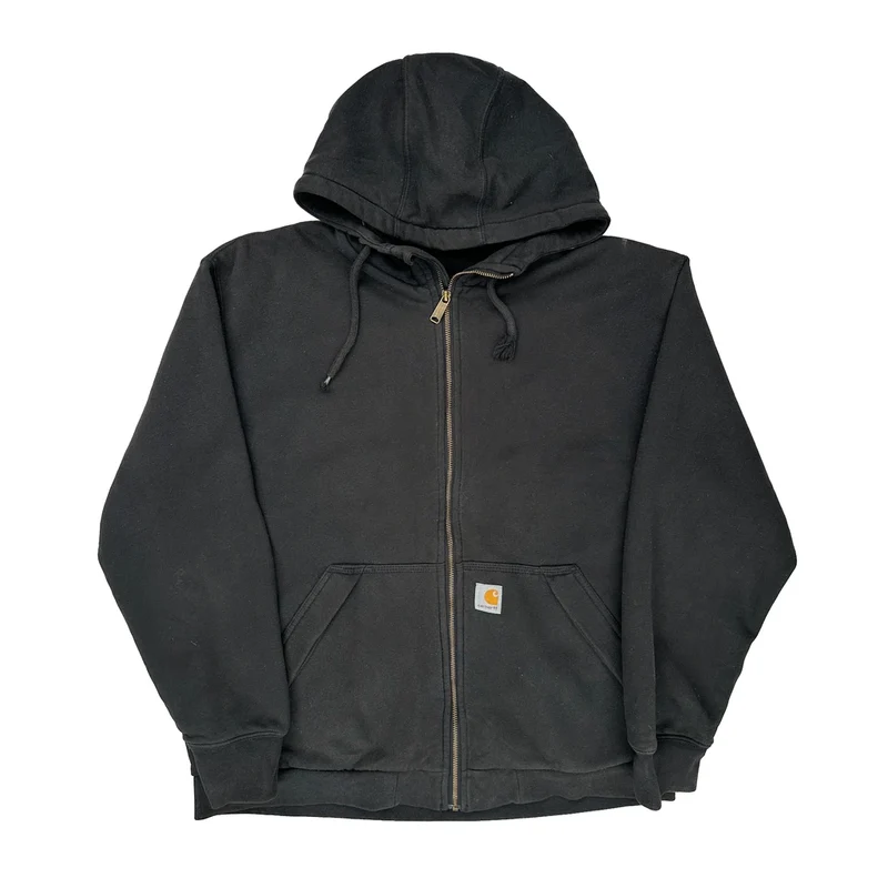 Carhartt Hoodie - Large Black Cotton Blend