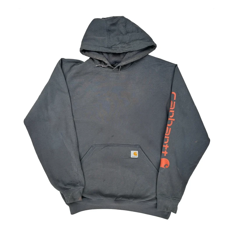Loose Fit Carhartt Hoodie - Medium Gray Cotton