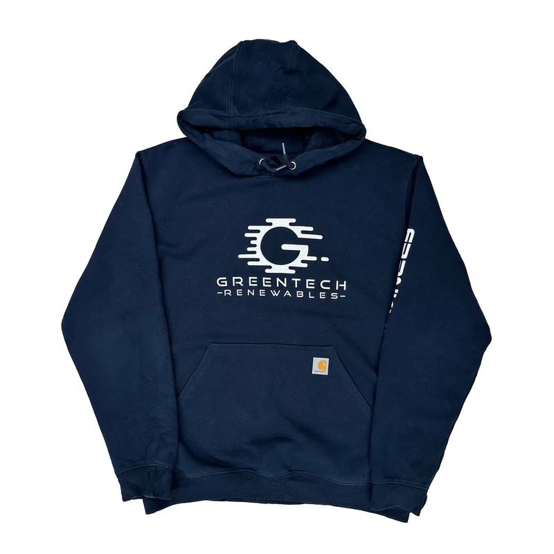 Carhartt Hoodie - Large Navy Cotton