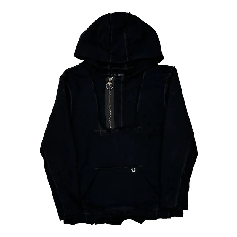 True Religion Hoodie - Small Black Cotton