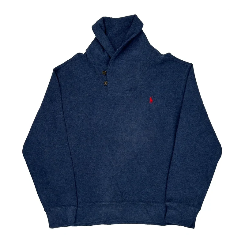Polo By Ralph Lauren Sweater - XL Blue Cotton