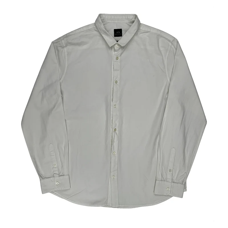 Armani Exchange Slim Shirt - 2XL White Cotton
