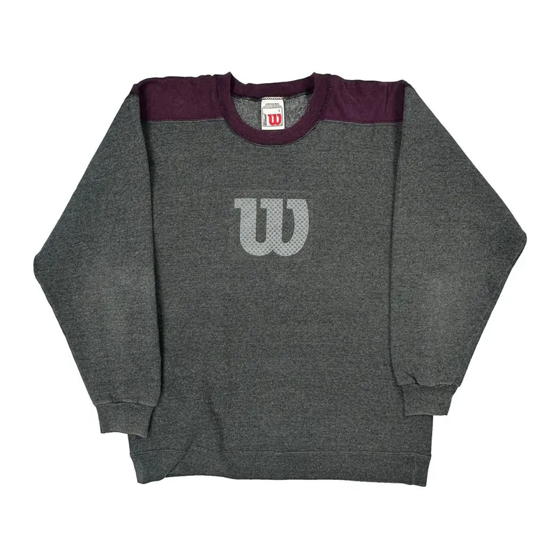 Wilson Sweatshirt - Large Gray Cotton Blend