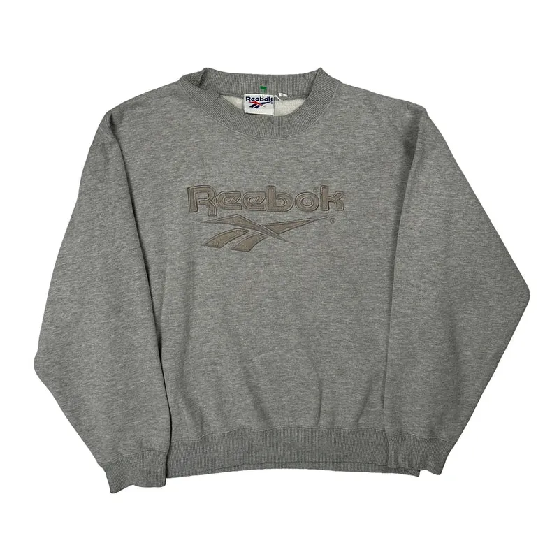 Reebok Sweatshirt - XL Gray Cotton Blend