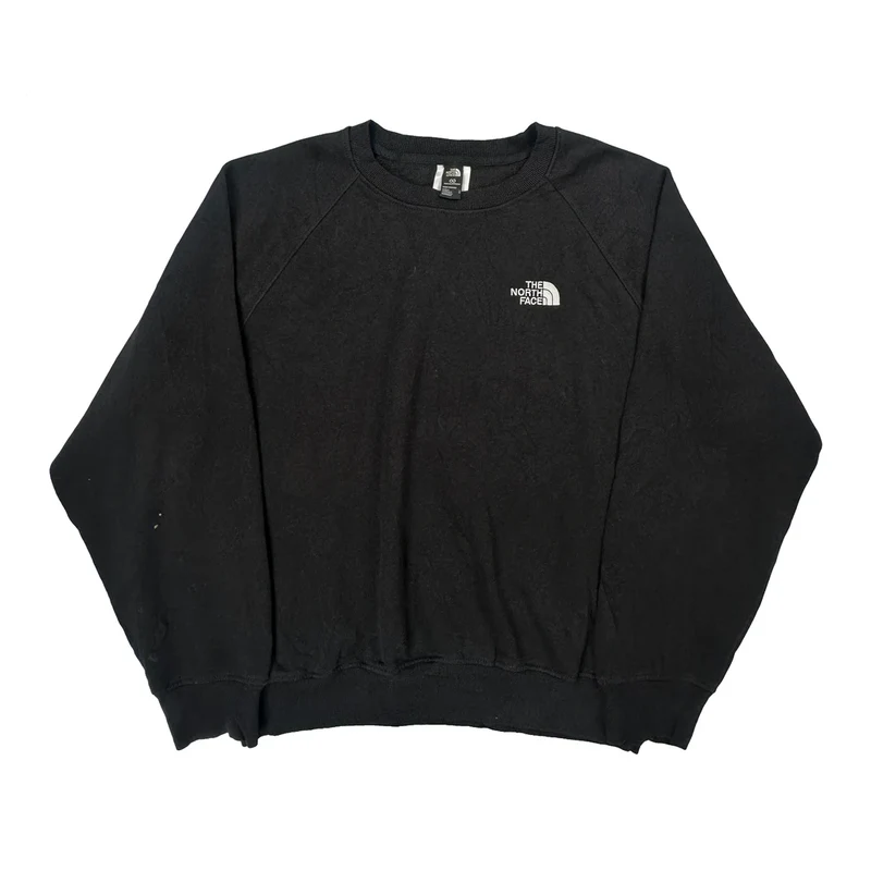 The North Face Sweatshirt - Large Black Cotton