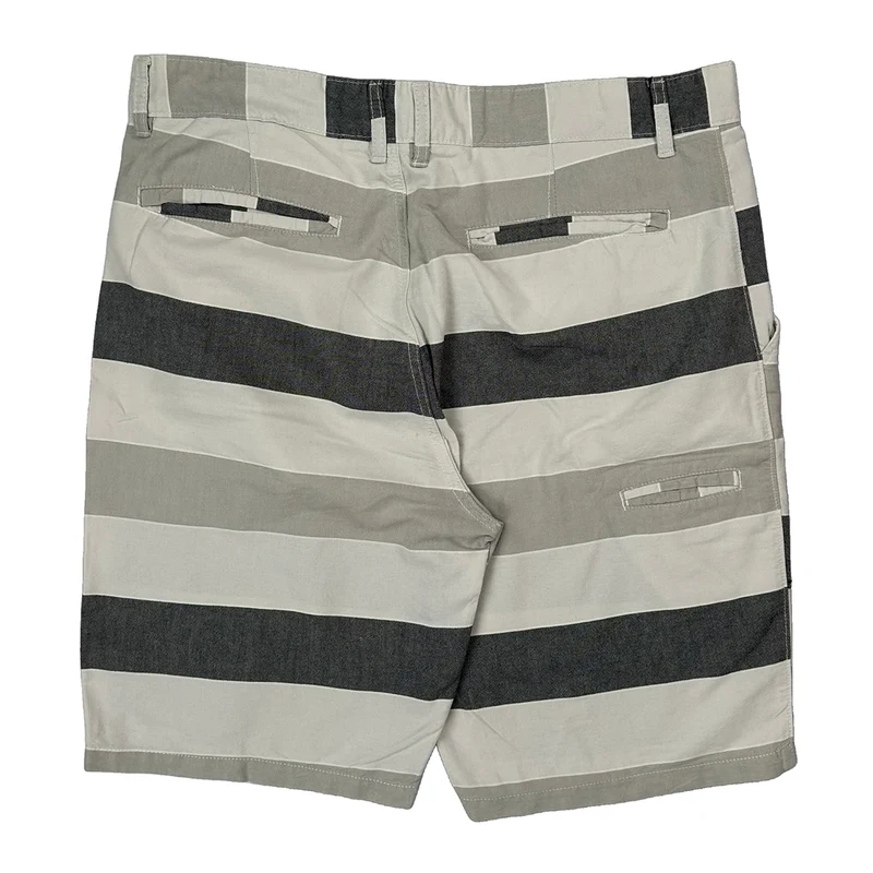 Oakley Striped Shorts - 36W 11L Grey Cotton