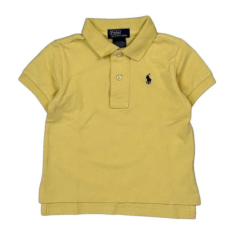 Age 12 Months Polo By Ralph Lauren Polo Shirt - 2XS Yellow Cotton
