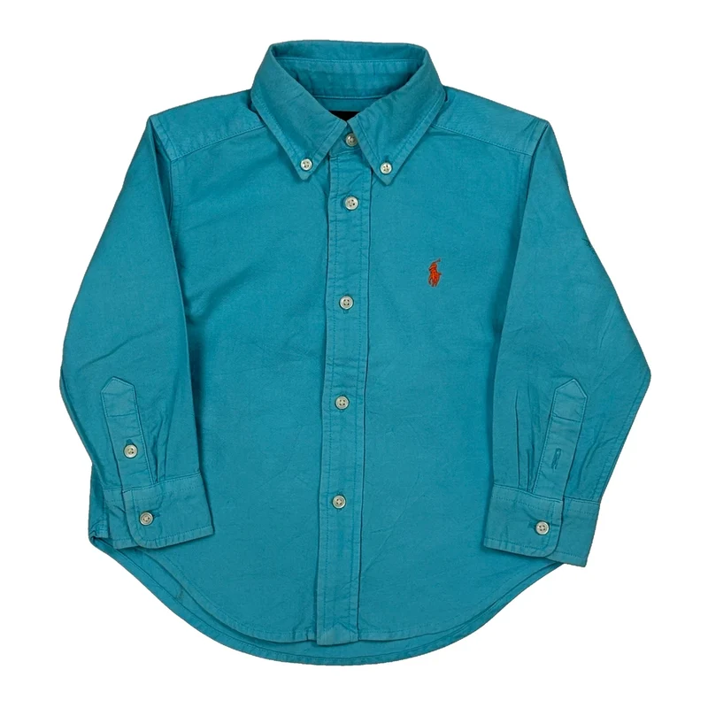 Age 1.5 Ralph Lauren Shirt - 2XS Blue Cotton