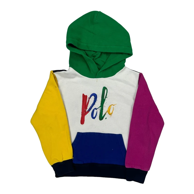 Age 6-7 Polo By Ralph Lauren Hoodie - Small Multicoloured Cotton