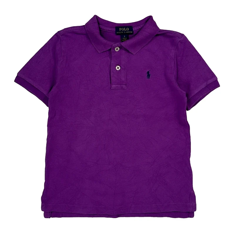 Age 4 Polo By Ralph Lauren Polo Shirt - Small Purple Cotton