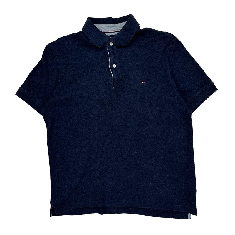 Tommy Hilfiger Polo Shirt - Large Navy Cotton