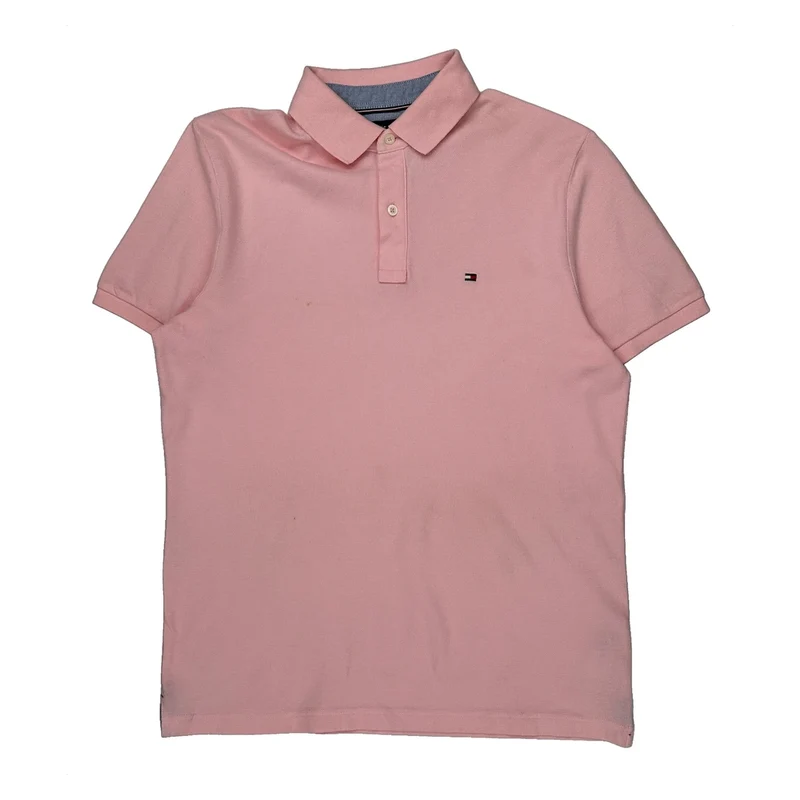 Tommy Hilfiger Polo Shirt - Medium Pink Cotton