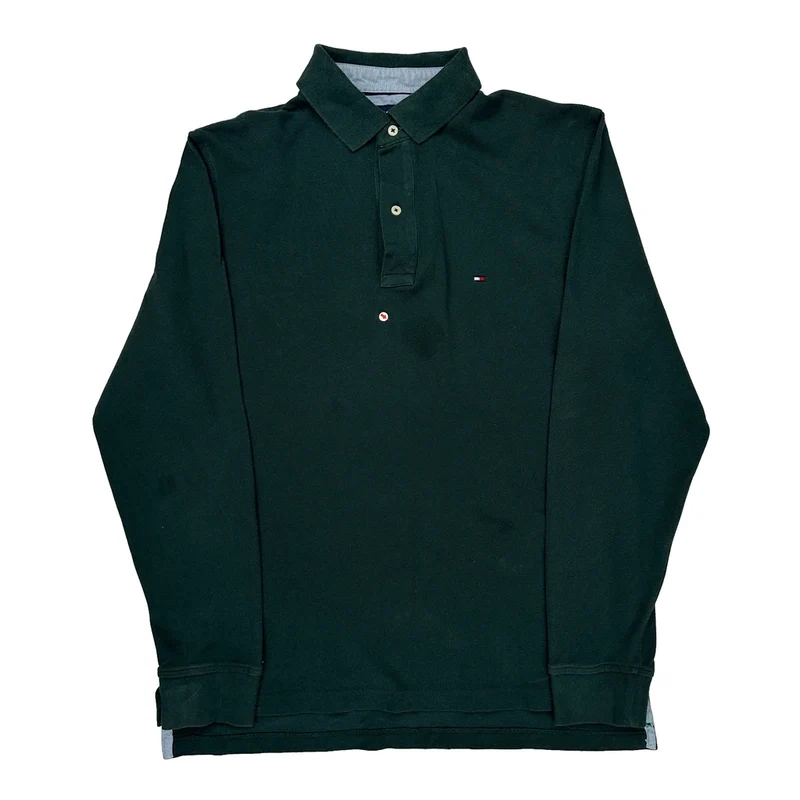 Tommy Hilfiger Polo Shirt - Medium Green Cotton