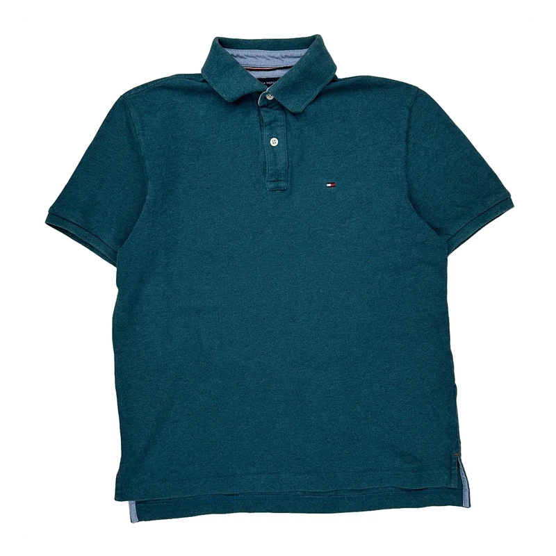 Tommy Hilfiger Polo Shirt - Small Green Cotton