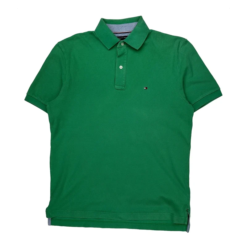 Tommy Hilfiger Polo Shirt - Medium Green Cotton