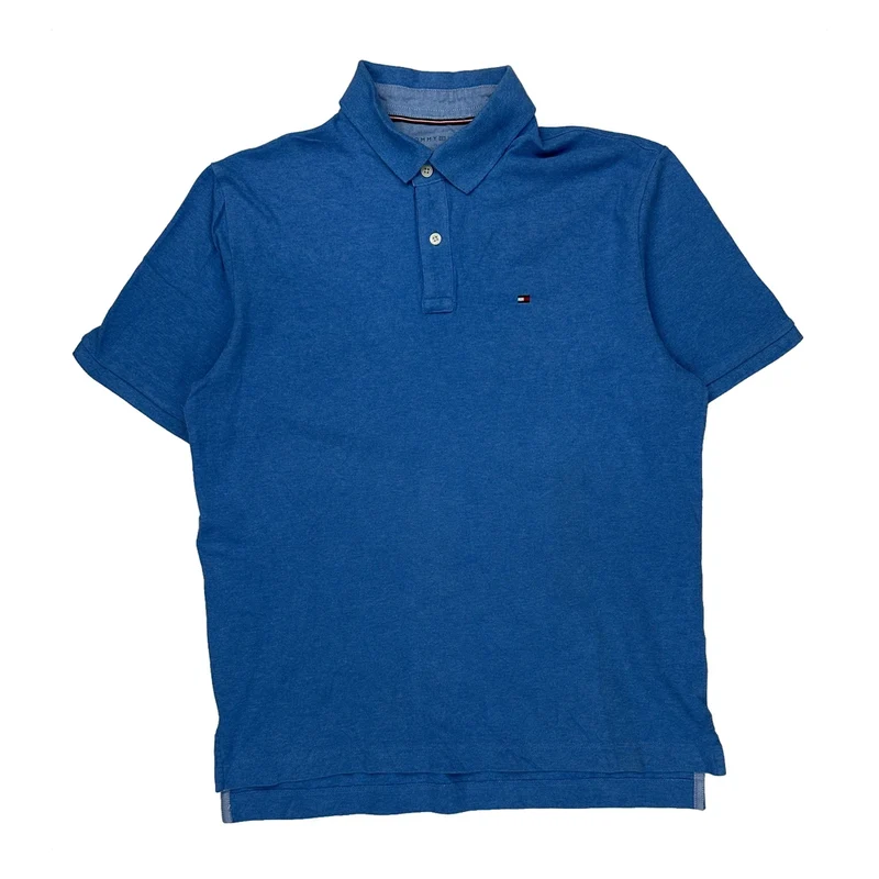 Tommy Hilfiger Polo Shirt - Medium Blue Cotton