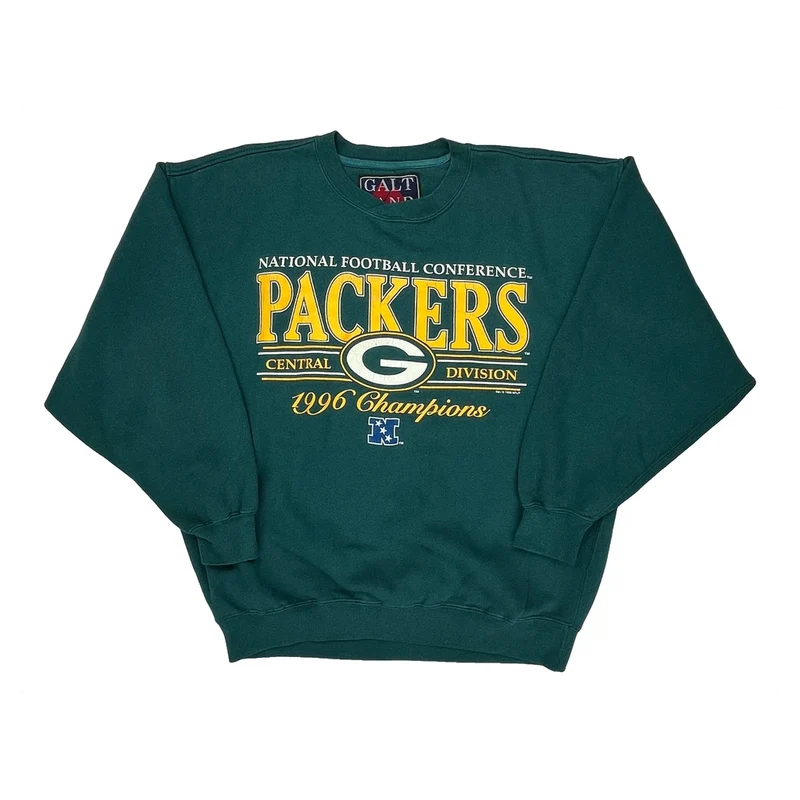 Packers Galt Sand Football Sweatshirt - Large Green Cotton
