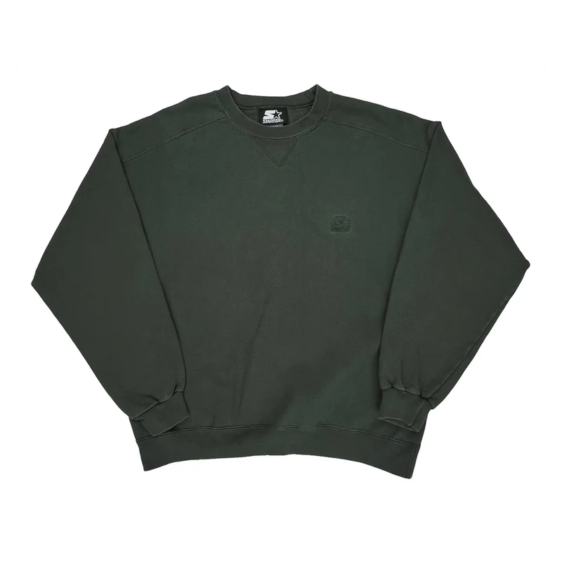 Starter Sweatshirt - Medium Green Cotton Blend