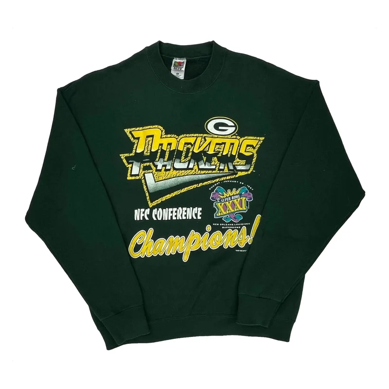 Nfc Conference Champions Fruit Of The Loom Graphic Sweatshirt - XL Green Cotton Blend