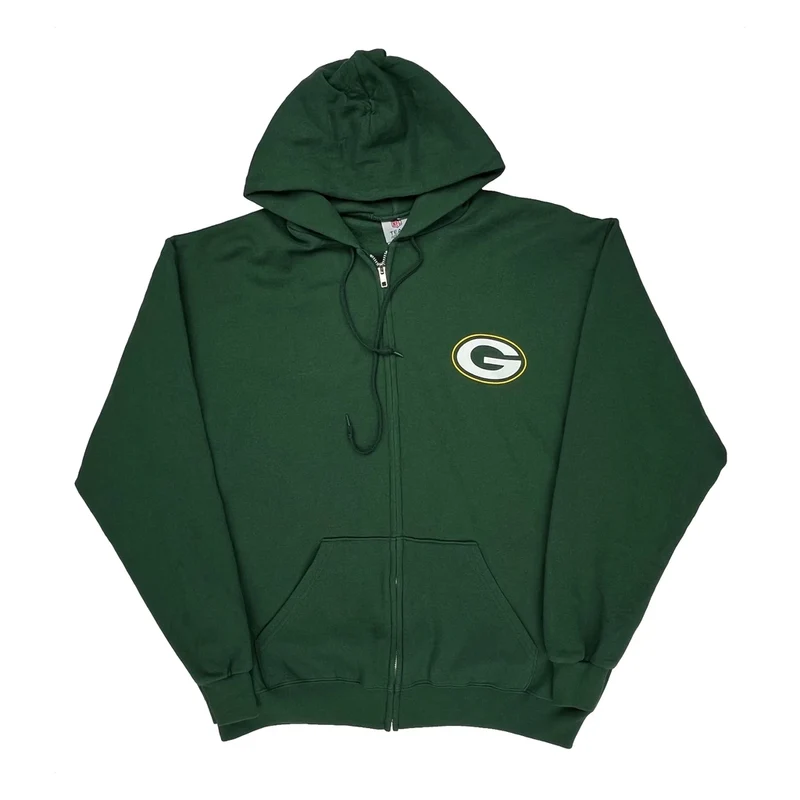 Packers Nfl Hoodie - Large Green Cotton