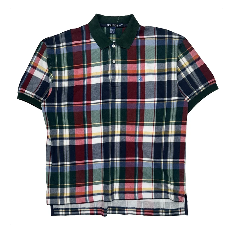 Nautica Checked Polo Shirt - XL Multicoloured Cotton
