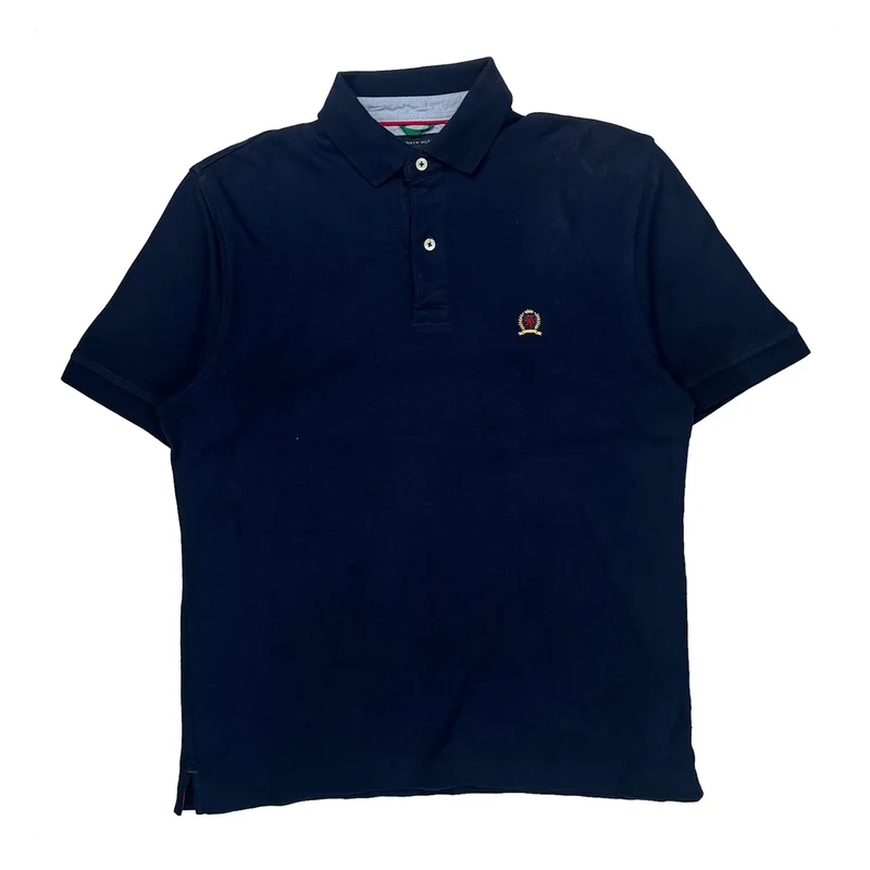 Tommy Hilfiger Polo Shirt - Medium Navy Cotton