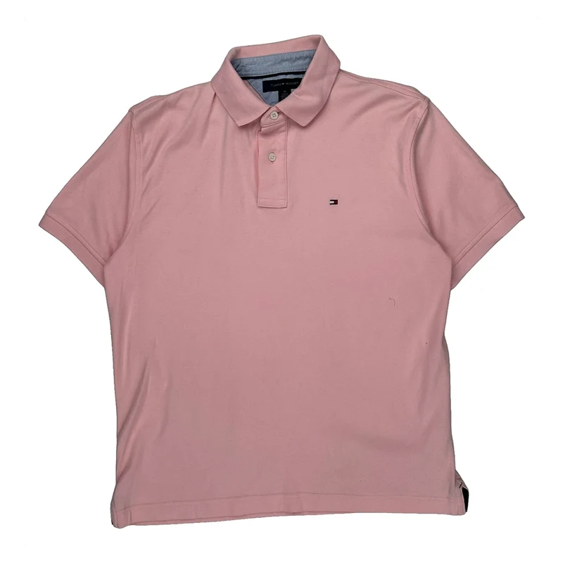 Tommy Hilfiger Polo Shirt - Medium Pink Cotton