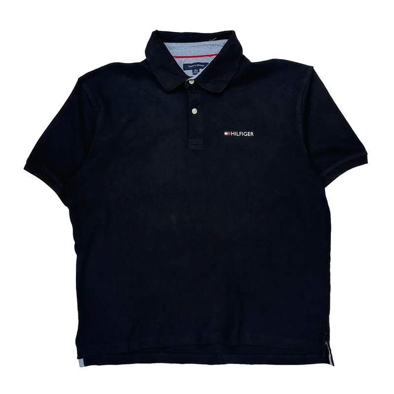 Tommy Hilfiger Polo Shirt - XL Black Cotton