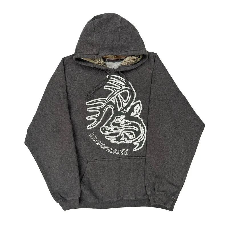 Legendary Whitetails Graphic Camo Hoodie - XL Grey Cotton Blend