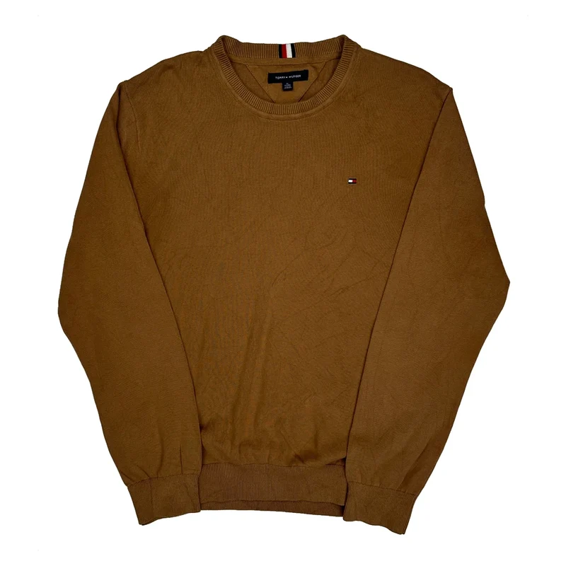 Tommy Hilfiger Sweatshirt - XL Brown Cotton