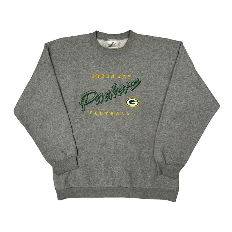 Green Bay Packers Logo Athletics Football Sweatshirt - Small Grey Cotton Blend