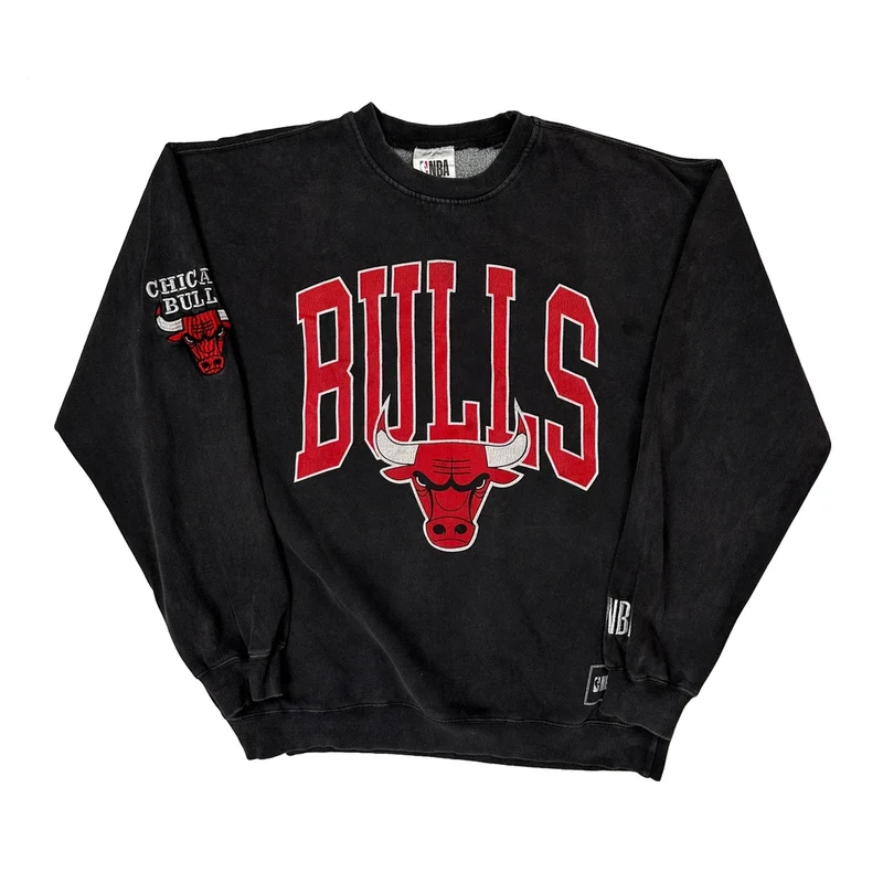 Chicago Bulls Nba Sweatshirt - Medium Black Cotton