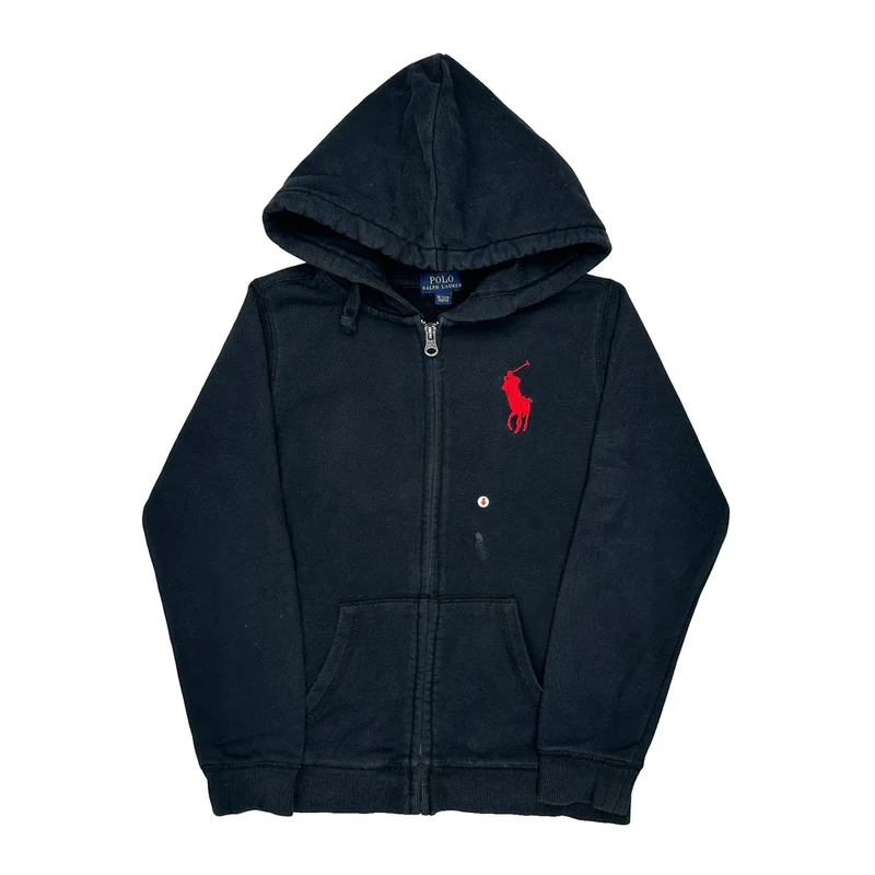 Age 10-12 Polo By Ralph Lauren Hoodie - Medium Black Cotton