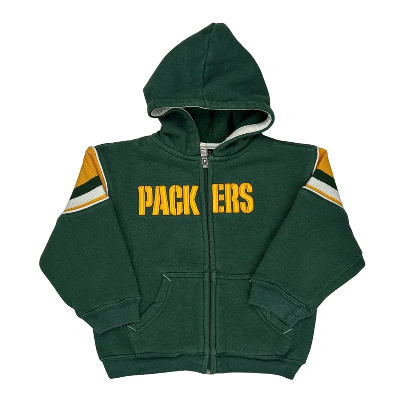 Age 2 Reebok Packers Hoodie - 2XS Green Cotton