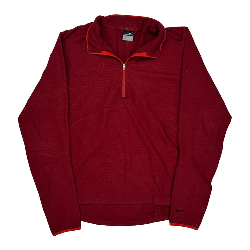 Age 10-12 Nike Fleece - Medium Red Polyester