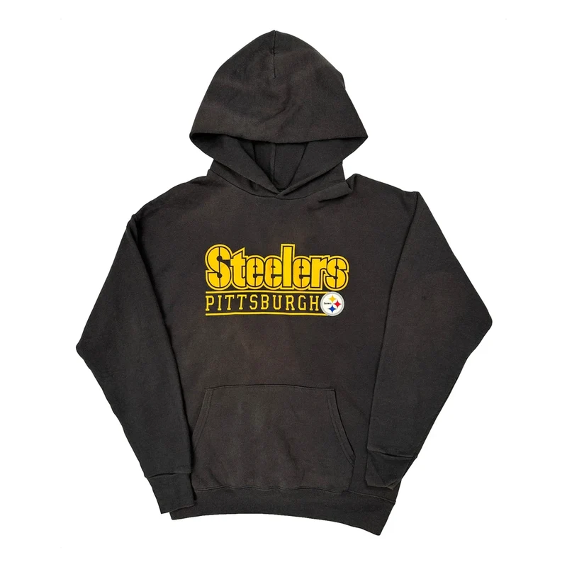 Pittsburgh Steelers Nfl Football Hoodie - Medium Black Cotton