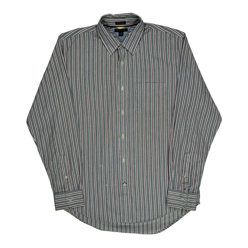 Tommy Hilfiger Striped Shirt - Medium Grey Cotton