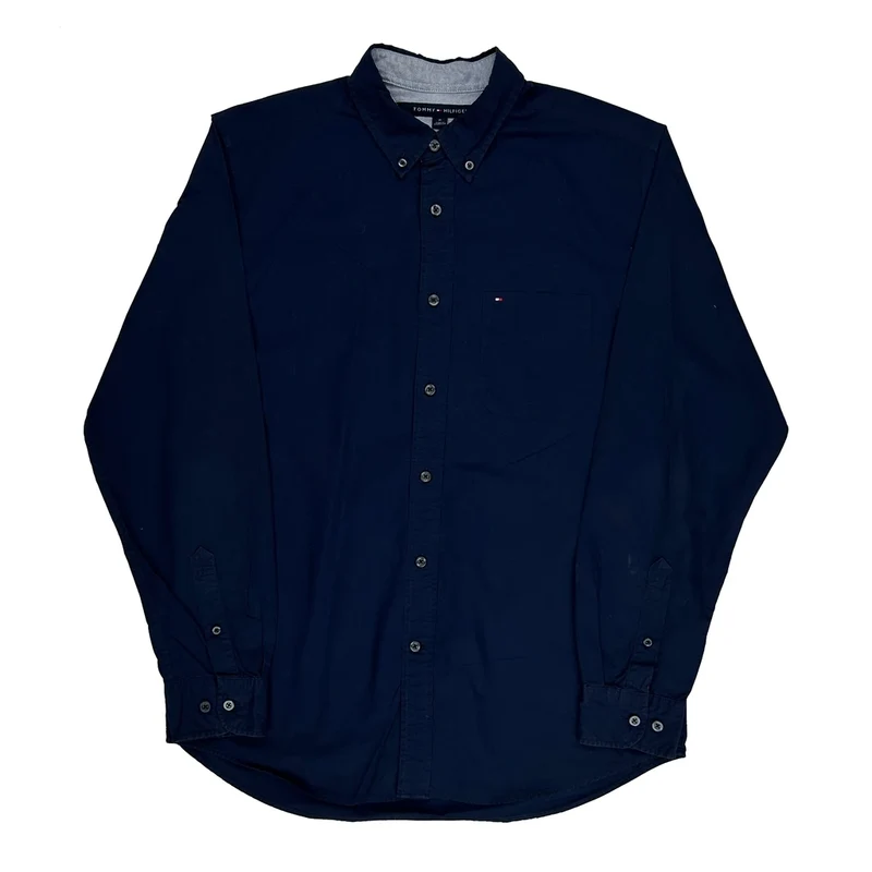 Tommy Hilfiger Shirt - Medium Navy Cotton