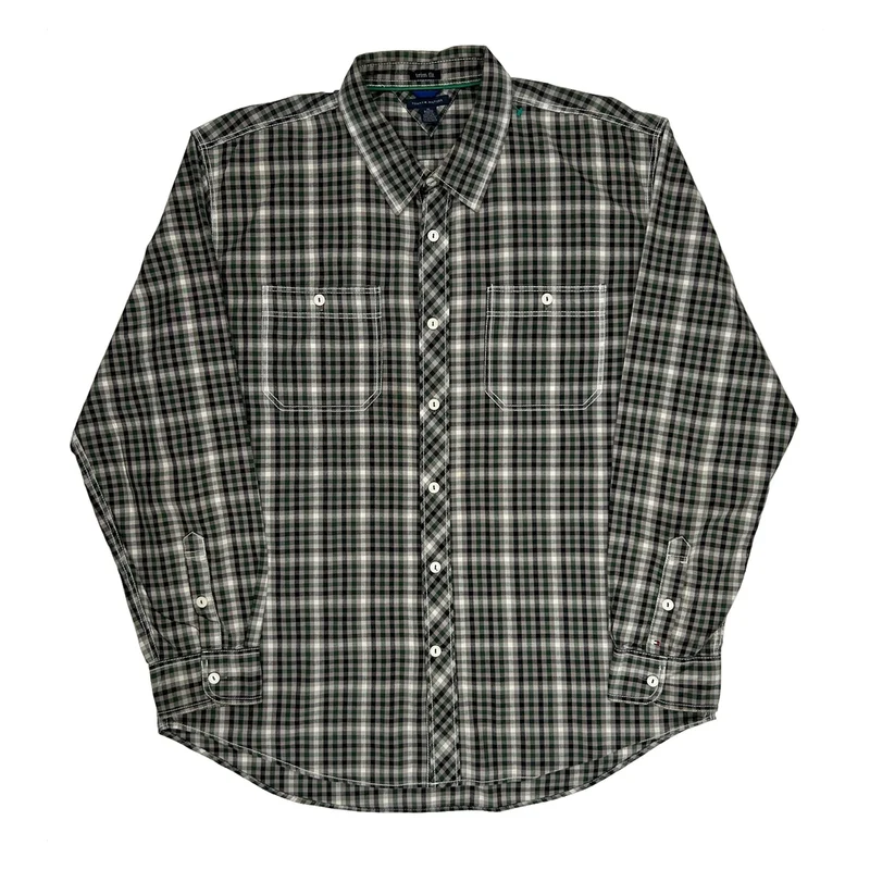 Tommy Hilfiger Checked Shirt - XL Green Cotton