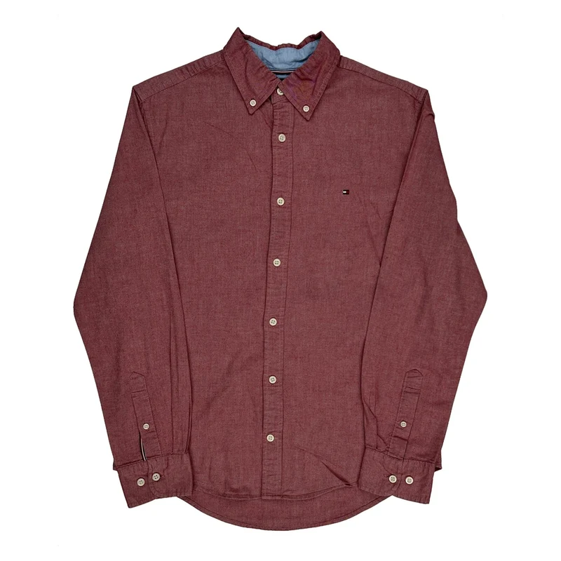 Tommy Hilfiger Shirt - Medium Red Cotton