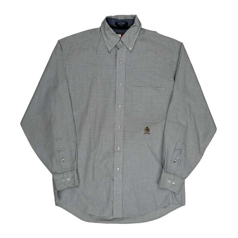 Tommy Hilfiger Checked Shirt - Small Blue Cotton