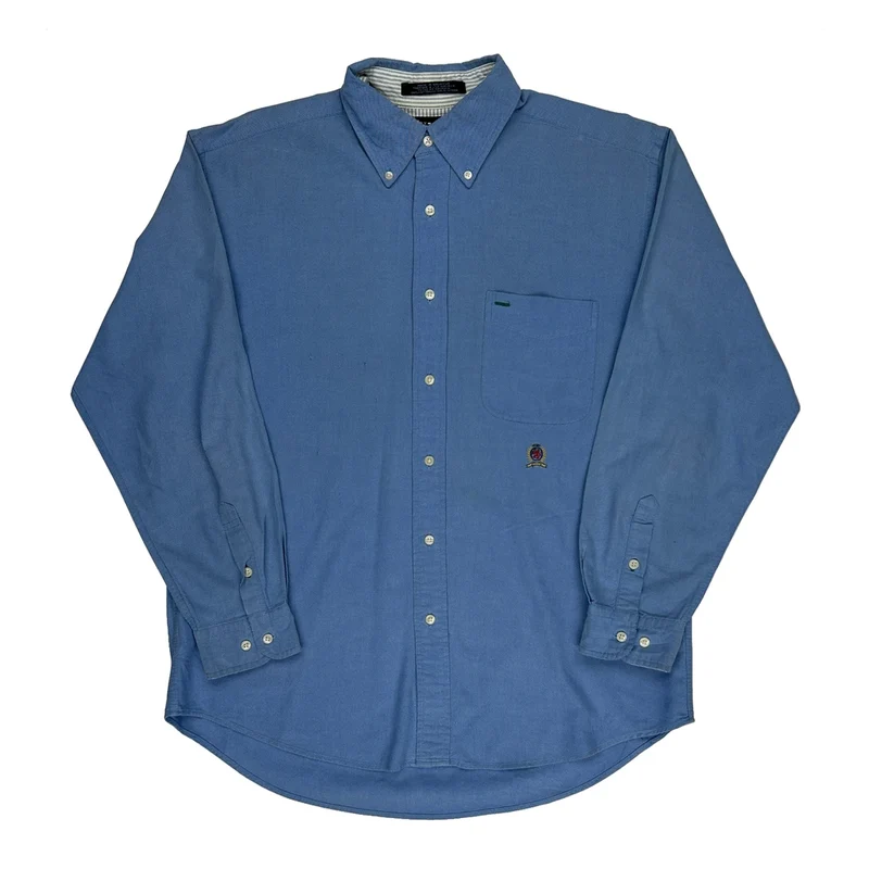 Tommy Hilfiger Shirt - Large Blue Cotton