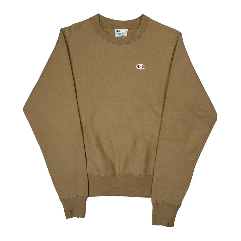 Reverse Weave Champion Sweatshirt - XS Beige Cotton